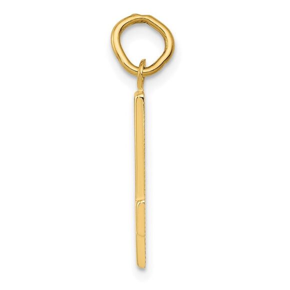 14k Yellow Gold, Athletic Collection Medium Polished Number 4 Pendant - Picture 2 of 5